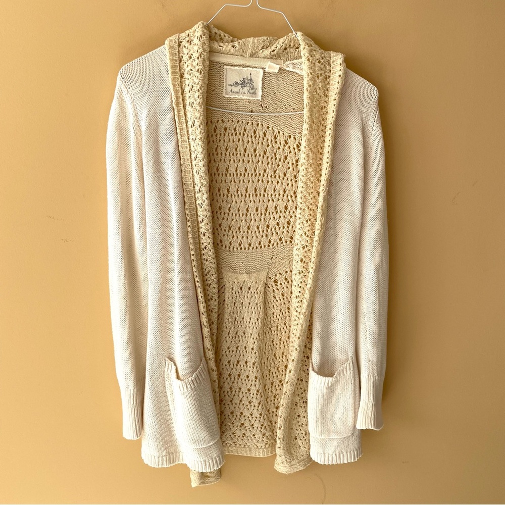 🔻LAST CHANCE🔻 ANGEL OF THE NORTH x ANTHROPOLOGIE Cotton Wool Open Cardigan - Picture 3 of 9